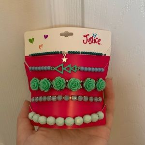 Justice Teal Bracelets